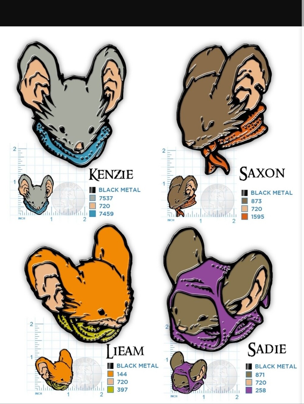 Mouse Guard Enamel Pins - SDCC 2017 - David Petersen